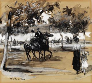 William James Glackens - Riverside Drive