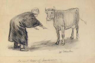 William James Glackens - Sacred Cow, Indiana