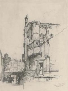 William James Müller - A Palazzo On A Venetian Backwater