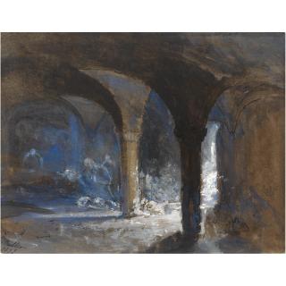 William James Müller - Crypt Of The Bishop\'S Palace During The Bristol Riots