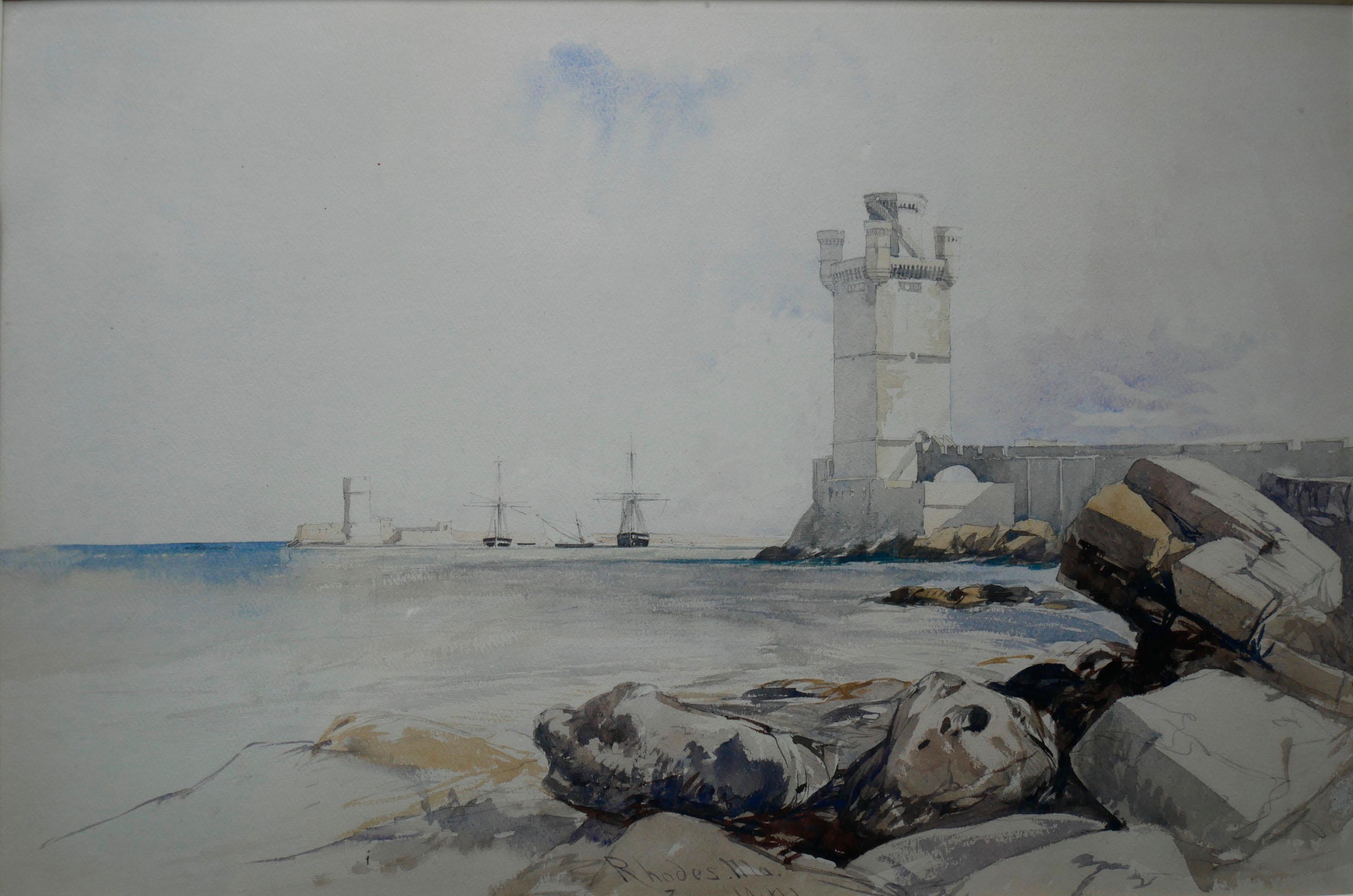 William James Müller - Rhodes Harbour, Greece