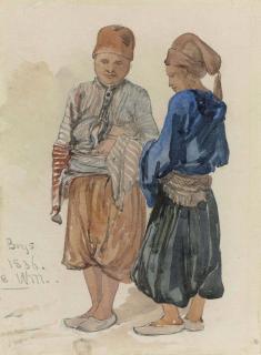 William James Müller - Study of two boys in Turkish dress