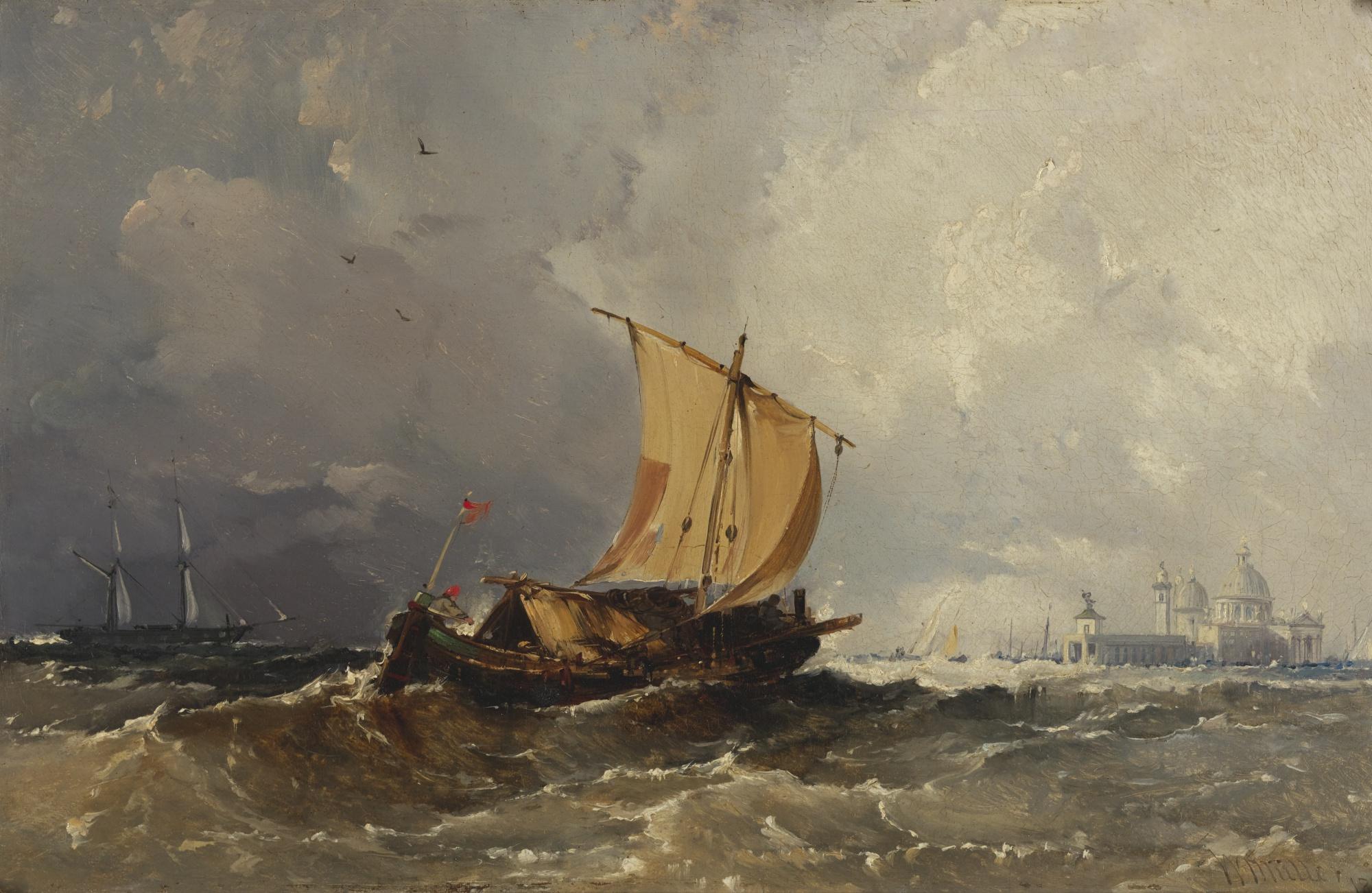 William James Müller - The Entrance To Venice