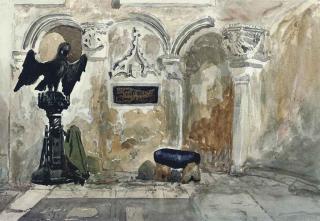 William James Müller - The lectern at Norwich Cathedral (illustrated); and View of the interior of Norwich Cathedral