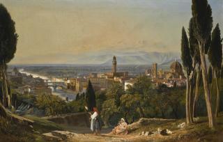 William James Muller - Florence, A View Of The City And The River Arno From San Miniato
