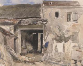 William James Muller - Study of farm buildings