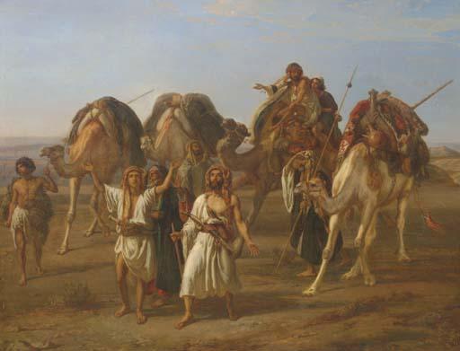 William James Webb - The Arrival of the Caravan