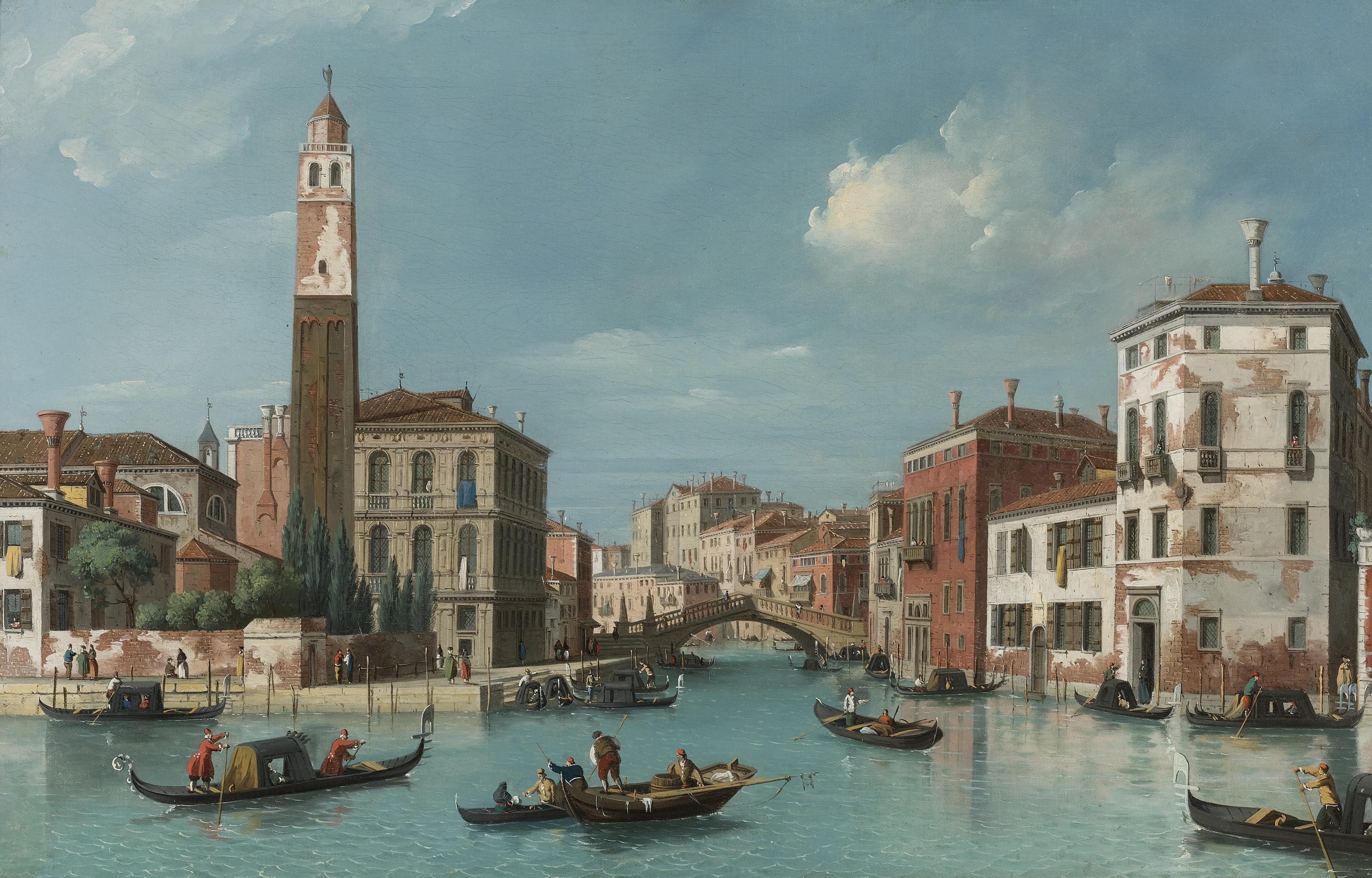 William James - View Of The Entrance To The Cannareggio Canal With The Church Of San Geremia And The Palazzo Labia, Venice