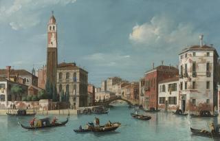 William James - View Of The Entrance To The Cannareggio Canal With The Church Of San Geremia And The Palazzo Labia, Venice