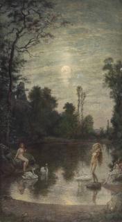 William John Hennessy, R.O.I., P.S., N.A. - The Three Beauties By Moonlight