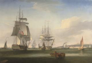 William John Huggins - Shipping in the Thames off Gravesend