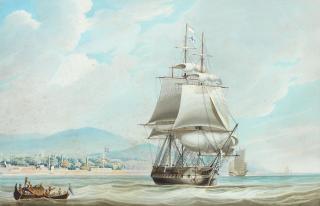 William John Huggins - The HCS Marquis of Huntley coming out of Penang