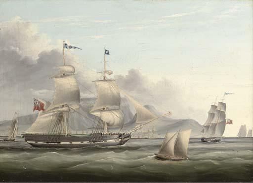 William John Huggins - The Snow Brig Arethusa off Cape Town