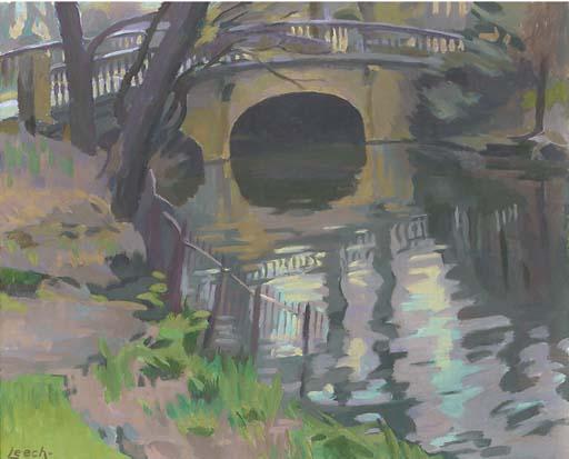 William John Leech, R.H.A. - The Bridge In Regent\'S Park