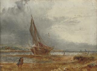 William Joseph J.C. Bond - A beached fishing vessel in an onshore breeze