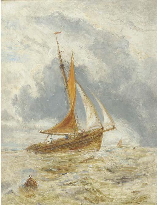 William Joseph Julius Caesar Bond - A fishing vessel at sea