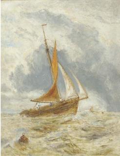 William Joseph Julius Caesar Bond - A fishing vessel at sea