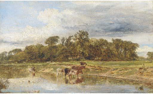 William Joseph Julius Caesar Bond - Cattle watering