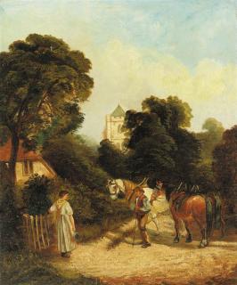 William Joseph Shayer - A chat by the wayside