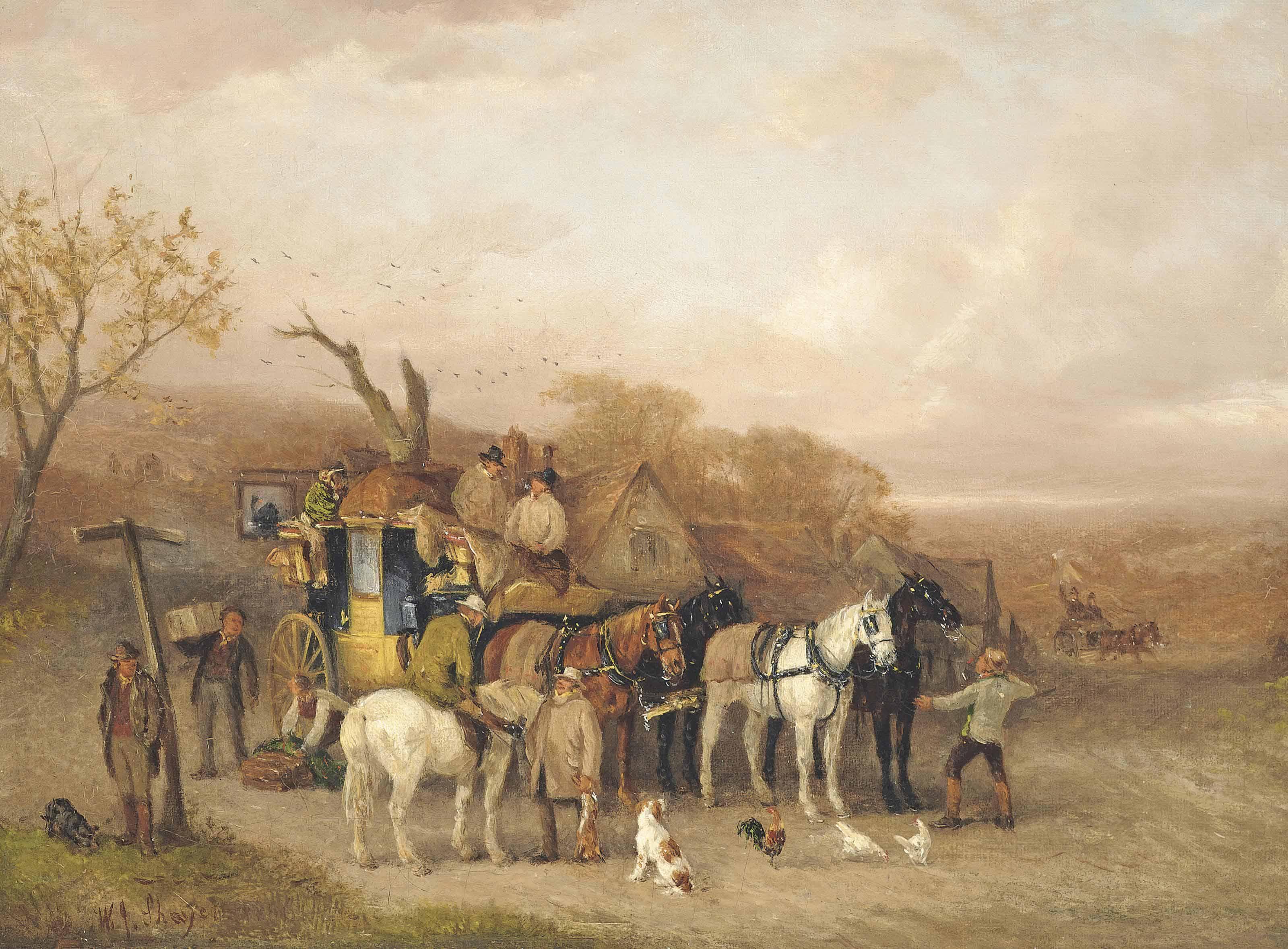 William Joseph Shayer - Dismounting From The Coach