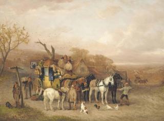 William Joseph Shayer - Dismounting From The Coach