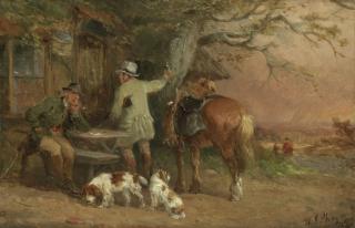 William Joseph Shayer - Gossip; A Quiet Pipe, A Pair Each 16.5 X 24.2Cm (6 1/2 X 9 1/2In).(2)