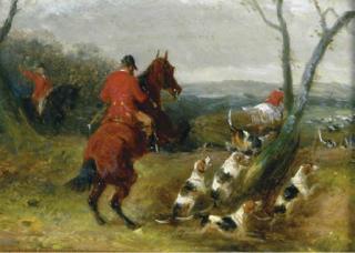 William Joseph Shayer - On The Hunt; And On The Scent