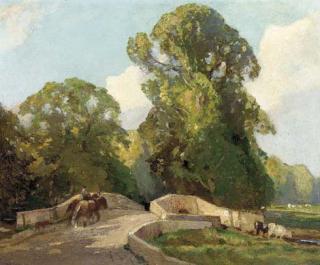 William Josiah Redworth, P.S. - The bridge at Croft-on-Tees