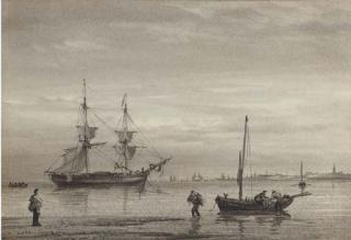 William Joy - A Trading Brig Lying At Anchor Off Yarmouth