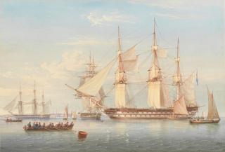 William Joy - Men o\' war at Portsmouth