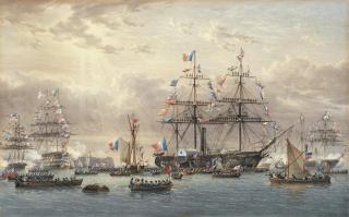 William Joy - The debarkation of King Louis Philippe at Portsmouth, October 1844