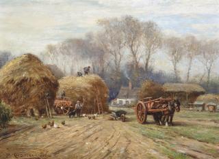 William Kay Blacklock - Bringing home the hay