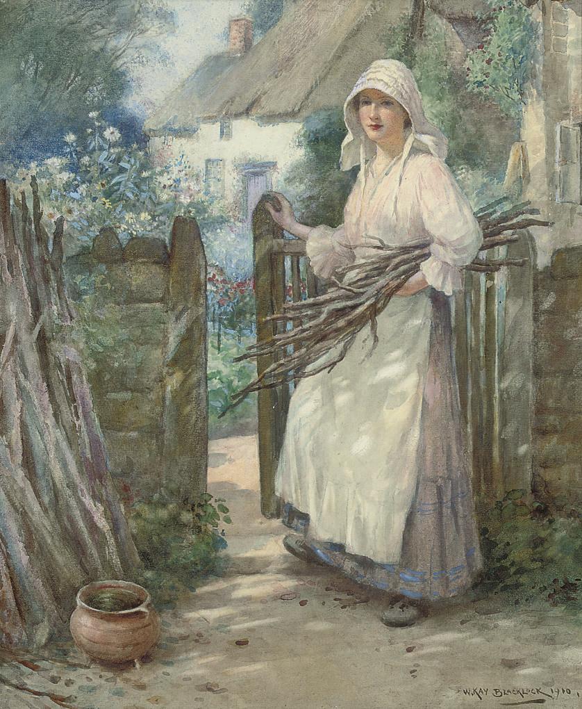 William Kay Blacklock - Bringing the firewood home