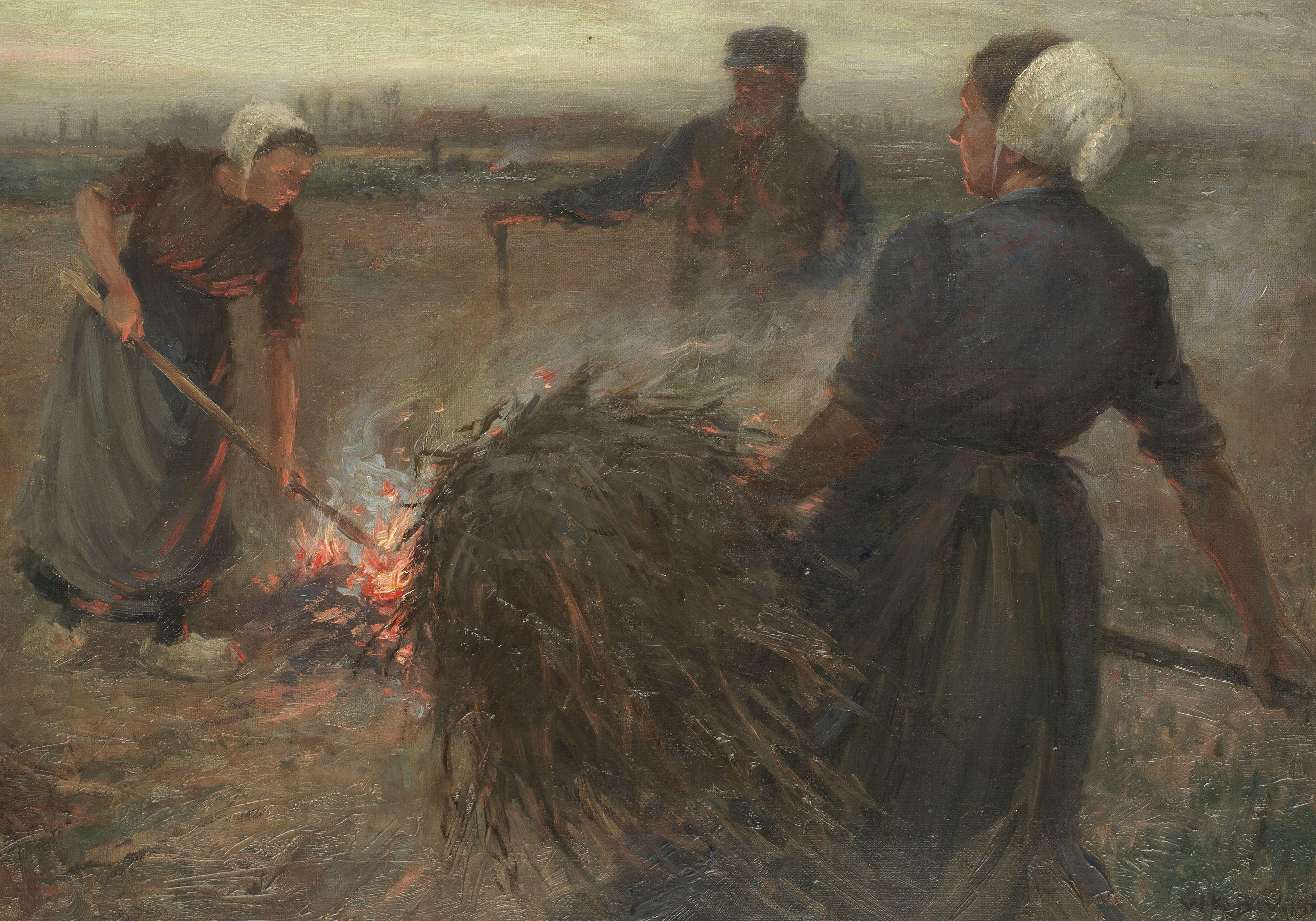 William Kay Blacklock - Burning Stubble