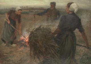 William Kay Blacklock - Burning Stubble