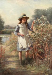 William Kay Blacklock - Picking Flowers