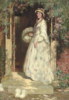 William Kay Blacklock - Portrait Of Mrs. Nellie Williams, The Artist\'S Wife