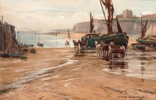 William Kay Blacklock - Unloading the barges, Broadstairs, Kent