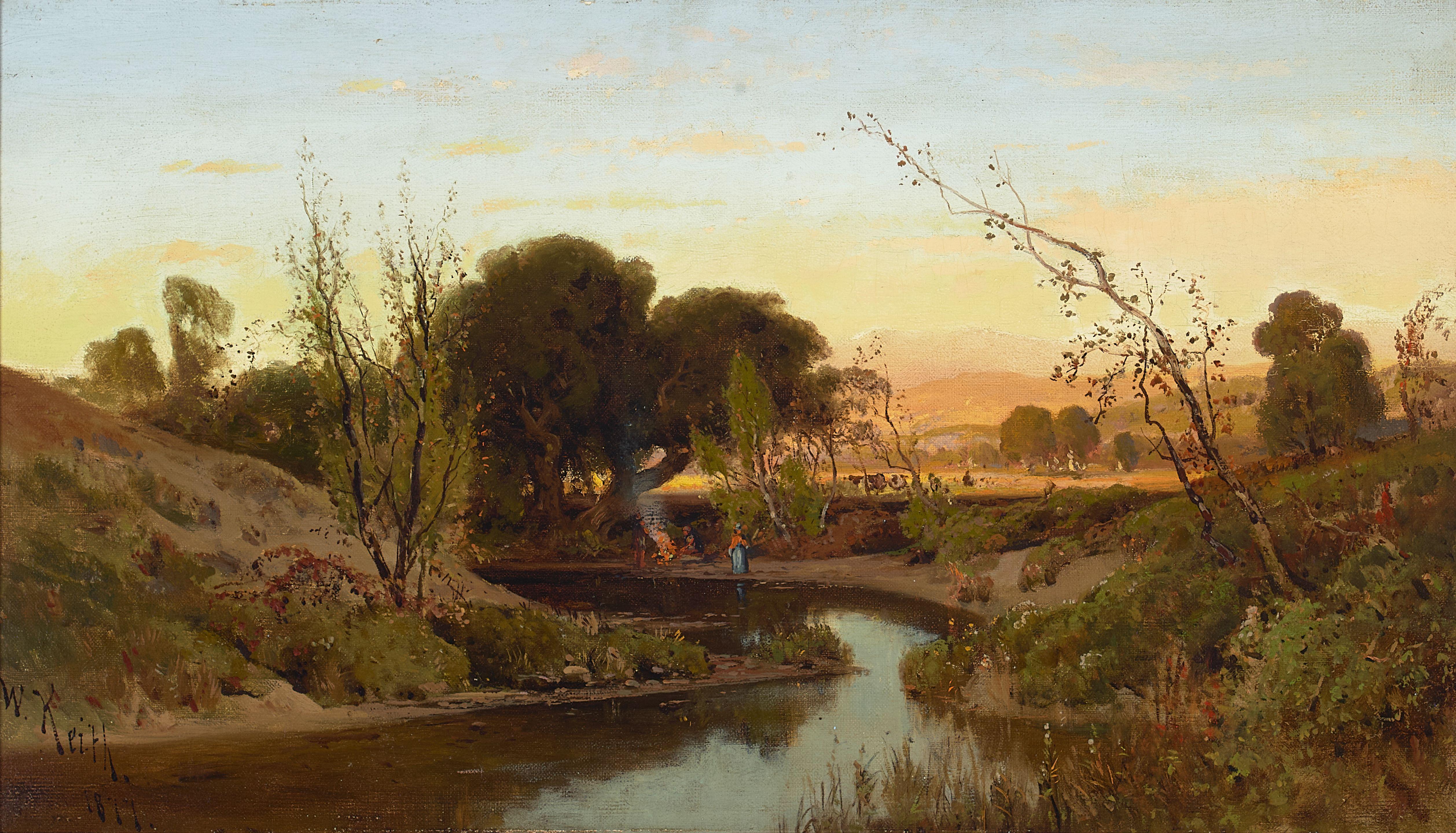 William Keith - Afternoon 13 x 23 in. framed 20 x 29 3/4 in.