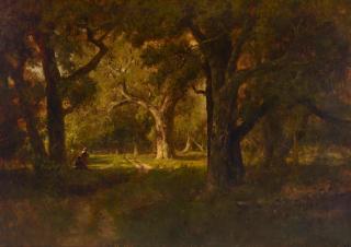 William Keith - Amidst the Oaks