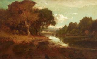 William Keith - Cattle Watering at a Stream