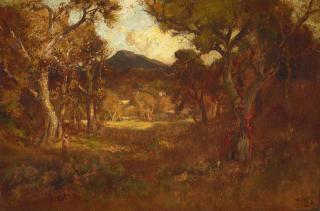 William Keith - Clearing with Mt. Tamalpais Beyond 24 x 36 in. framed 36 x 46 in.