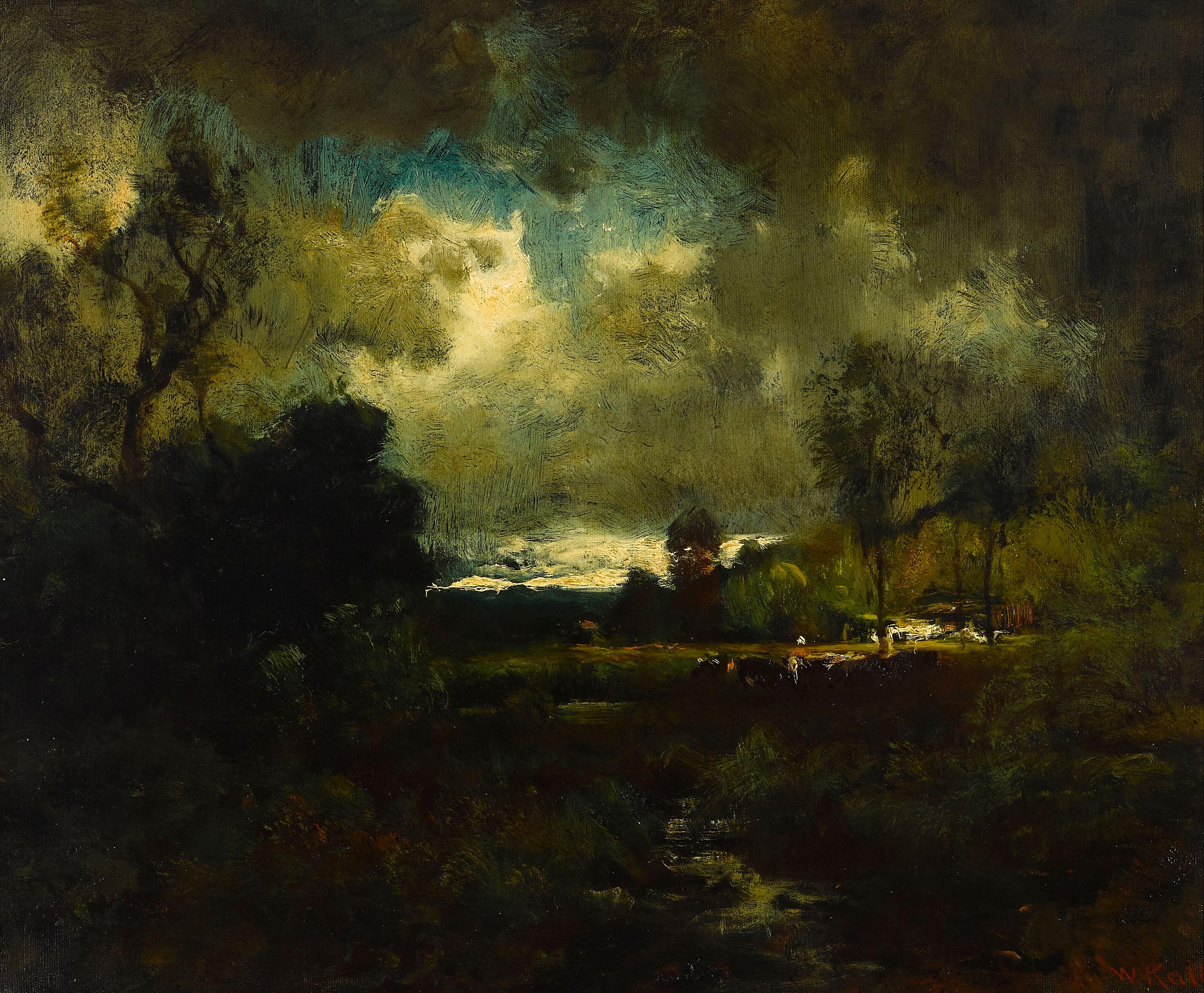 William Keith - Cows in a pasture