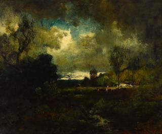 William Keith - Cows in a pasture