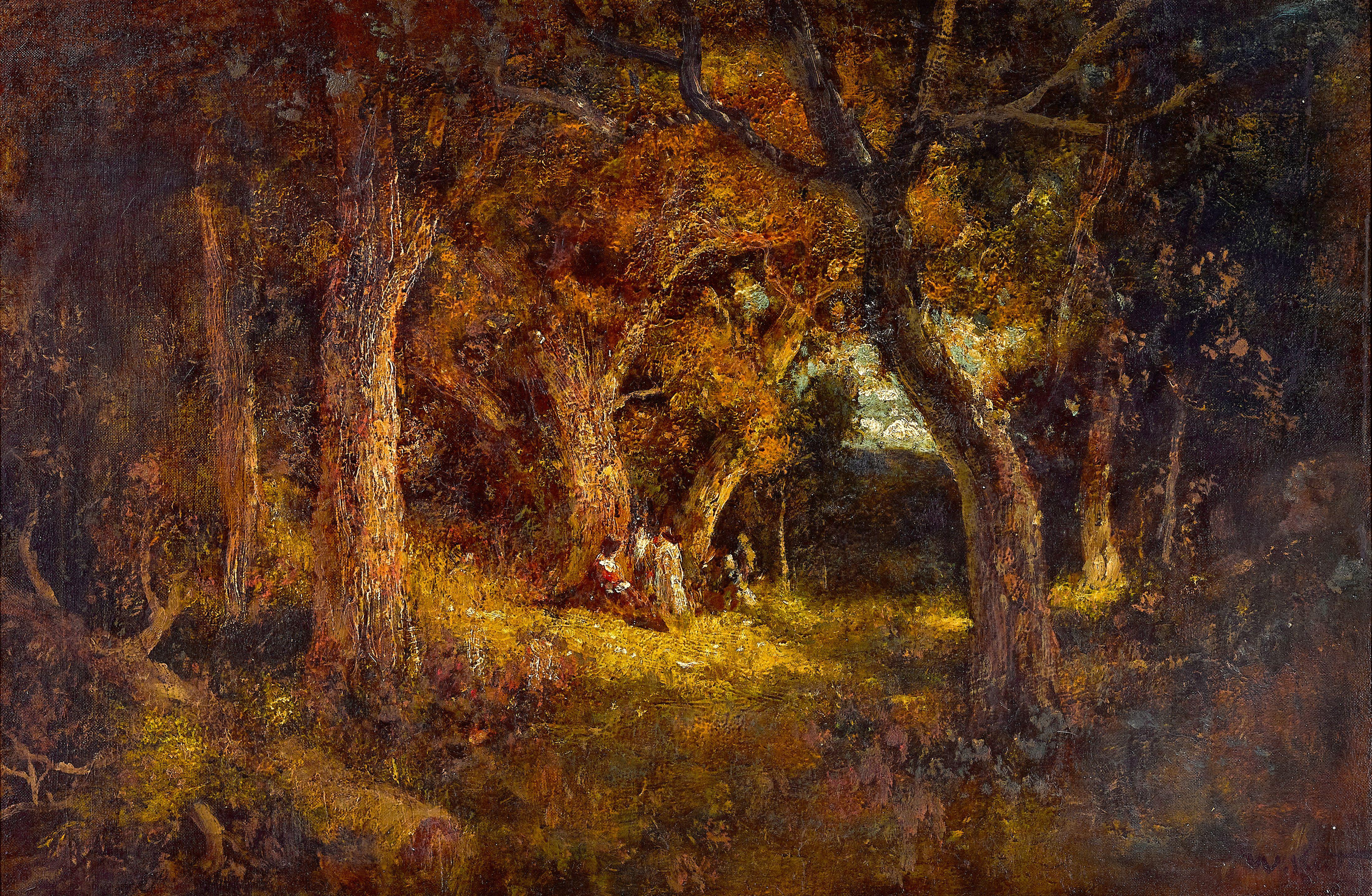 William Keith - Forest Interior