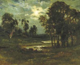 William Keith - Moonlit Landscape