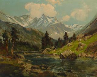 William Keith - Mt. Whitney from the Kern River
