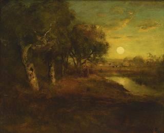 William Keith - Oaks By Moonlight