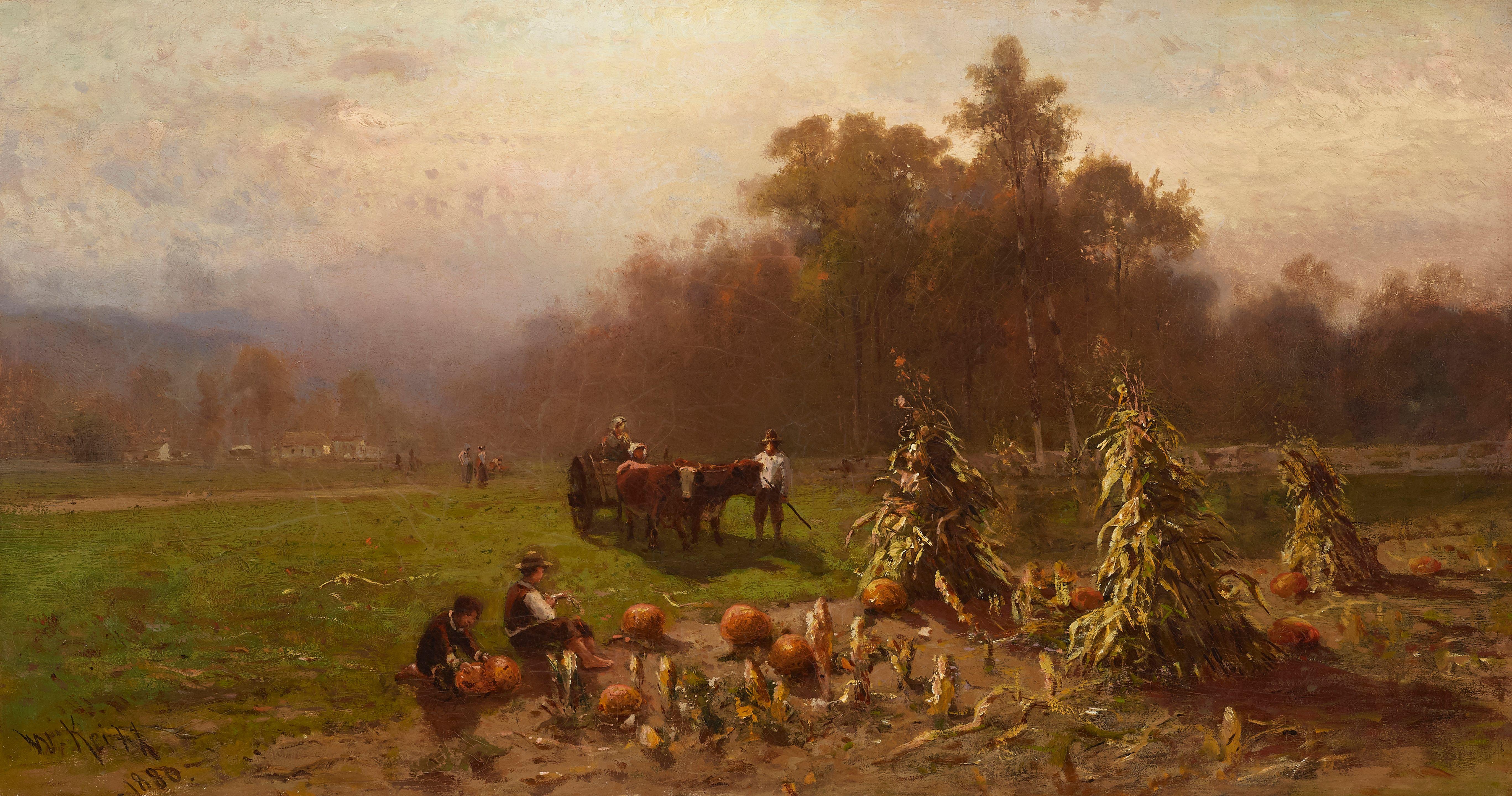 William Keith - Pumpkin Pickers