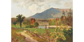 William Keith - Study for White Mountains and Conway Meadows, New Hampshire 12 x 17 1/4 in. framed 20 x 25 3/4 in.